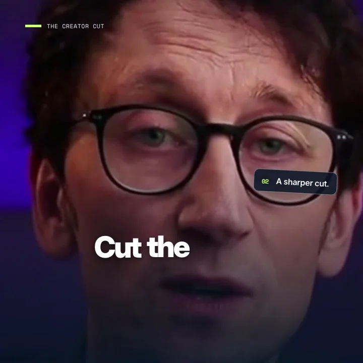 Creator captions: third editing beat