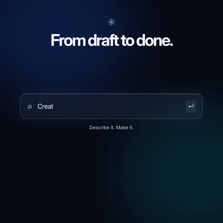 SaaS product motion: opening frame