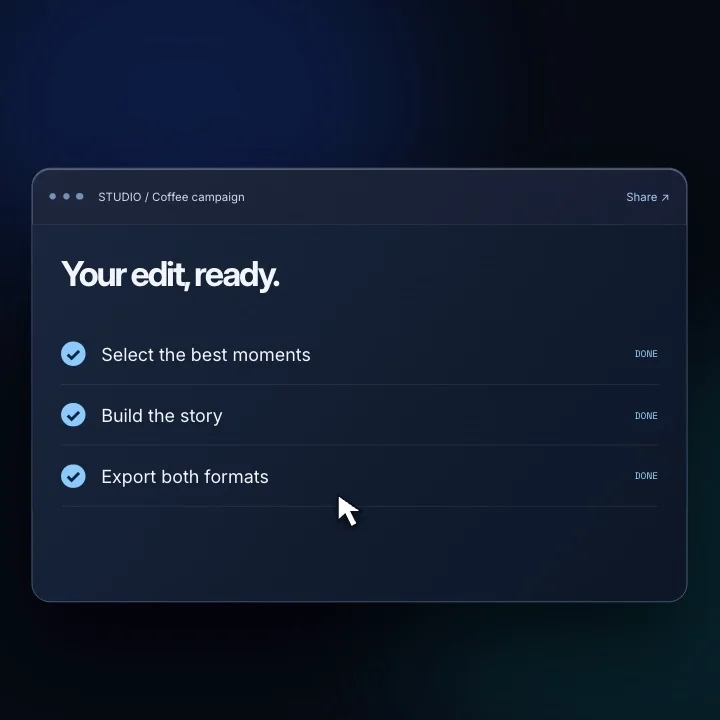 SaaS product motion: fourth editing beat